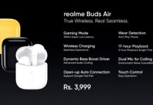 Представлені бездротові навушники Realme Buds Air за 55 доларів