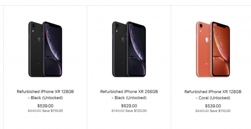 На офіційному сайті Apple почали продавати відновлені, дешевші iPhone XR